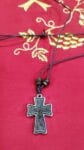 Wooden Metal Cross Necklace
