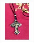Wooden Metal Cross Necklace