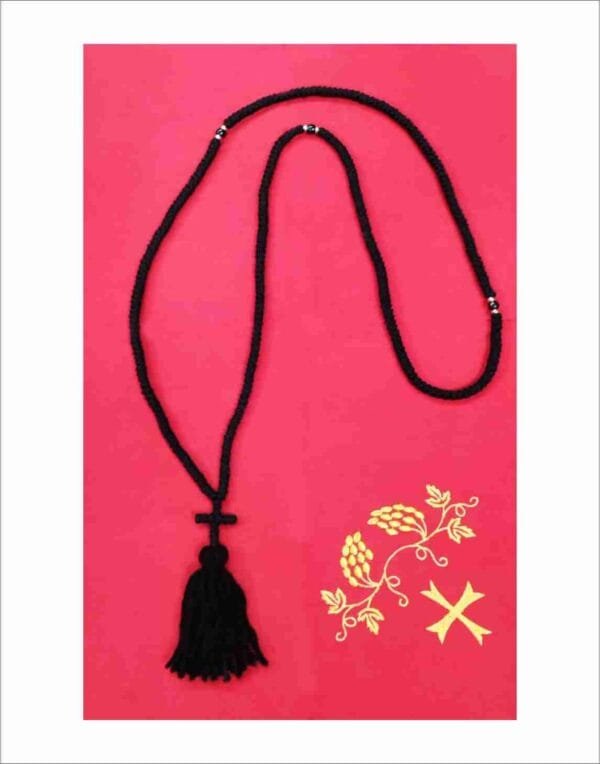 300 Knot Wool Prayer Cord with Red Beads