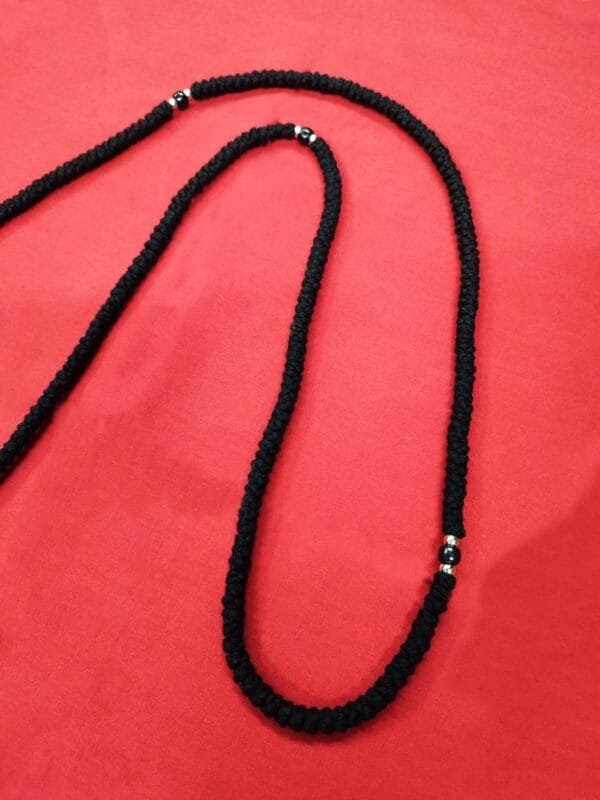 300 Knot Wool Prayer Cord with Red Beads