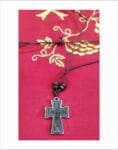 Wooden Metal Cross Necklace