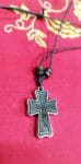 Wooden Metal Cross Necklace