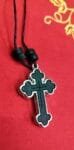 Wooden Cross Necklace with Leather Chain