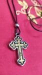 Wooden Metal Cross Necklace