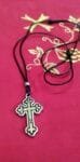 Wooden Metal Cross Necklace