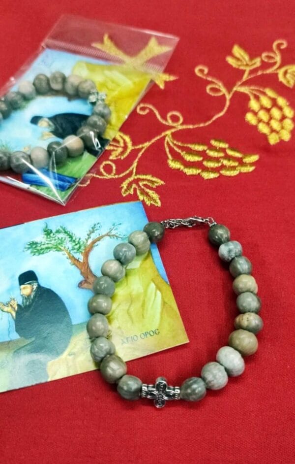 Virgin Mary Tears Bracellet with 19 Knots and Cross